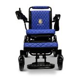 IQ8000PLUS-LE-BLK-BLU ComfyGo Majestic 12AH Remote-Controlled Electric Wheelchair with 20 Seat - Black FrameBlue Faux Leather 4