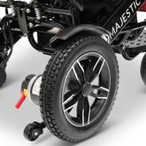 IQ8000PLUS-LE-BLK-RED ComfyGo Majestic 12AH Remote-Controlled Electric Wheelchair with 20 Seat - Black FrameRed Faux Leather 6