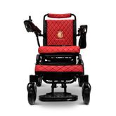 IQ8000PLUS-LE-MAX-BLK-RED ComfyGo Majestic 20AH Remote-Controlled Electric Wheelchair with 20 Seat - Black FrameRed Faux Leather 4