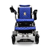 IQ8000PLUS-LE-MAX-SLV-BLU ComfyGo Majestic 20AH Remote-Controlled Electric Wheelchair with 20 Seat - Silver FrameBlue Faux Leather 4