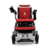 IQ8000PLUS-LE-MAX-SLV-RED ComfyGo Majestic 20AH Remote-Controlled Electric Wheelchair with 20 Seat - Silver FrameRed Faux Leather 4