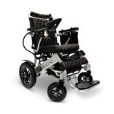 IQ8000PLUS-LE-SLV-BLK ComfyGo Majestic 12AH Remote-Controlled Electric Wheelchair with 20 Seat - Silver FrameBlack Faux Leather