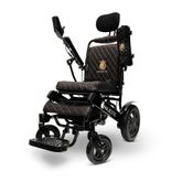 IQ9000AR-LE-BLK-BLK ComfyGo Majestic Remote-Controlled Electric Wheelchair with Auto Recline 175 Seat - Black FrameBlack Faux Leather 3