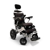 IQ9000AR-LE-SLV-BLK ComfyGo Majestic Remote-Controlled Electric Wheelchair with Auto Recline 175 Seat - Silver FrameBlack Faux Leather