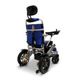 IQ9000AR-LE-SLV-BLU ComfyGo Majestic Remote-Controlled Electric Wheelchair with Auto Recline 175 Seat - Silver FrameBlue Faux Leather 5