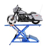 M-2200IEH-XR Motorcycle Lift Table with Retractable Ramp - iDeal Pro-Series 1