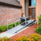 M36-30-2 30 Silver Spring Roll-Tek Modular Ramp Kit with Two Handrails 1