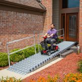 M36-8-1 8 Silver Spring Roll-Tek Modular Ramp Kit with Single Handrail 1