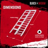 MC-STEPRAMP-1737 Black Widow Aluminum Bi-Fold Motorcycle Ramp with Steps AI2