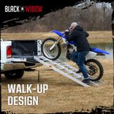 MC-STEPRAMP-1737 Black Widow Aluminum Bi-Fold Motorcycle Ramp with Steps AI3