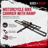 MCC-500 Black Widow Steel Nonfolding Motorcycle Carrier  500 lb Capacity AI1