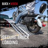 CL-MF-12038 Black Widow Aluminum Folding Arched Motorcycle Ramp - 10 Long MF-12038__AI3