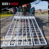 CL-MF-12038 Black Widow Aluminum Folding Arched Motorcycle Ramp - 10 Long MF-12038__AI4