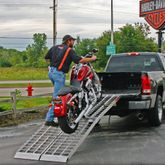 CL-MF2-10838 9 L x 19 W Big Boy Aluminum 4-Beam Dual Runner Folding ATV Ramps MF2-10838__1