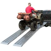 MF2-14419-EZ-ATV 12 L x 19 W Big Boy EZ Rizer Aluminum Extra-Wide Arched Dual Runner Folding ATV Ramps by Black Widow