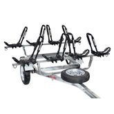 MPG462G2 Malone Auto Racks MicroSport Trailer Kayak Transport Package with 4 Malone FoldAway-J Kayak Carriers 5