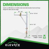 CL-NDALR Apex Aluminum Adjustable No Drill Ladder Rack NDALR__AI4