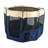 PET-PEN-BL-XL 56 Octagon Mesh Screen Portable Pet Dog Pen