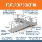 PS14L44TT 14 L x 3 W EZ-ACCESS PATHWAY L-Shaped Aluminum Wheelchair Ramp Kit With 4 Platforms 3