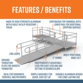 PS16L44TT 16 L x 3 W EZ-ACCESS PATHWAY L-Shaped Aluminum Wheelchair Ramp Kit With 4 Platforms 3