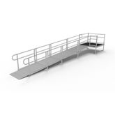PS20S55T 20 L x 3 W EZ-ACCESS PATHWAY Straight Aluminum Wheelchair Ramp Kit With 5 Top Platform
