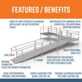 PS24L55TT 24 L x 3 W EZ-ACCESS PATHWAY L-Shaped Aluminum Wheelchair Ramp Kit With 5 Platforms 3
