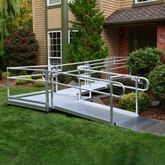 PS24U55TTS 24 L x 3 W EZ-ACCESS PATHWAY U-Shaped Aluminum Wheelchair Ramp Kit With 5 Platforms 1