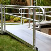 PS26L44TT 26 L x 3 W EZ-ACCESS PATHWAY L-Shaped Aluminum Wheelchair Ramp Kit With 4 Platforms 5