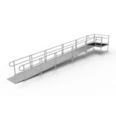 PS26S55T 26 L x 3 W EZ-ACCESS PATHWAY Straight Aluminum Wheelchair Ramp Kit With 5 Top Platform