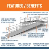 PS26U44TTS 26 L x 3 W EZ-ACCESS PATHWAY U-Shaped Aluminum Wheelchair Ramp Kit With 4 Platforms 3