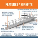 PS28L55TT 28 L x 3 W EZ-ACCESS PATHWAY L-Shaped Aluminum Wheelchair Ramp Kit With 5 Platforms 3