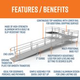PS30L55TT 30 L x 3 W EZ-ACCESS PATHWAY L-Shaped Aluminum Wheelchair Ramp Kit With 5 Platforms 3