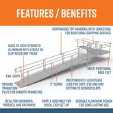 PS30L55T 30 L x 3 W EZ-ACCESS PATHWAY L-Shaped Aluminum Wheelchair Ramp Kit With 5 Turn Platform 3