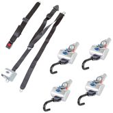 CL-Q-8300-A1-L QRT MAX Retractors mounted onto L Track Hardware - Retractable ShoulderLap Belt