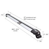 RB-TL-301-S Apex Small Aluminum Locking Roof Cross Bars with Clamp - Fits Side Rails Spaced 35-12- 37-12 W 1