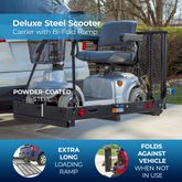 CL-SC500-V3 Silver Spring Deluxe Steel Folding Scooter  Wheelchair Carrier SC500-V3__EI1