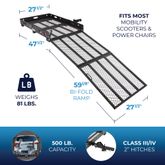 CL-SC500-V3 Silver Spring Deluxe Steel Folding Scooter  Wheelchair Carrier SC500-V3__El2