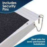 SCGPLUS-2 2 Silver Spring Portable Aluminum Wheelchair Ramp Single-Fold Grit-Coat - 600 lb Capacity 6