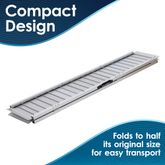 SCGPLUS-6 6 Silver Spring Portable Aluminum Wheelchair Ramp Single-Fold Grit-Coat - 600 lb Capacity 6