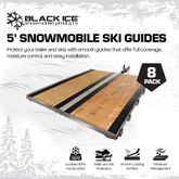SKI-G60-8 5 L Black Ice Snowmobile Ski Carbide Glide Protector Guides - 8 pack AI1