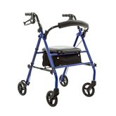 CL-SMA116 Silver Spring Steel Rollator with 6 Wheels