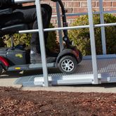 SSFHR-06 6 L Silver Spring Folding Aluminum Wheelchair Access Ramp with Handrails 1