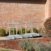 SSFHR-06 6 L Silver Spring Folding Aluminum Wheelchair Access Ramp with Handrails 2