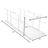 SSFHR-07 7 L Silver Spring Folding Aluminum Wheelchair Access Ramp with Handrails 3