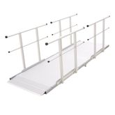 SSFHR-12 12 L Silver Spring Folding Aluminum Wheelchair Access Ramp with Handrails