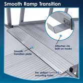 SSFKIT44-8 8 L Silver Spring Folding Aluminum Wheelchair Access Ramp with Handrails 4 Platform 3