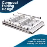 SSFKIT55-10 10 L Silver Spring Folding Aluminum Wheelchair Access Ramp with Handrails 5 Platform 7