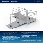 SSS10L44T Silver Spring Clearway 10 L-Shaped Modular Ramp with 4 Turn Platform 1