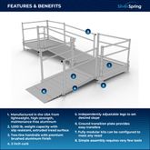 SSS11L44TT Silver Spring Clearway 11 L-Shaped Modular Ramp with 4 Platform and Turn 1