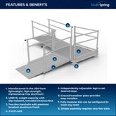 SSS11L44T Silver Spring Clearway 11 L-Shaped Modular Ramp with 4 Turn Platform 1